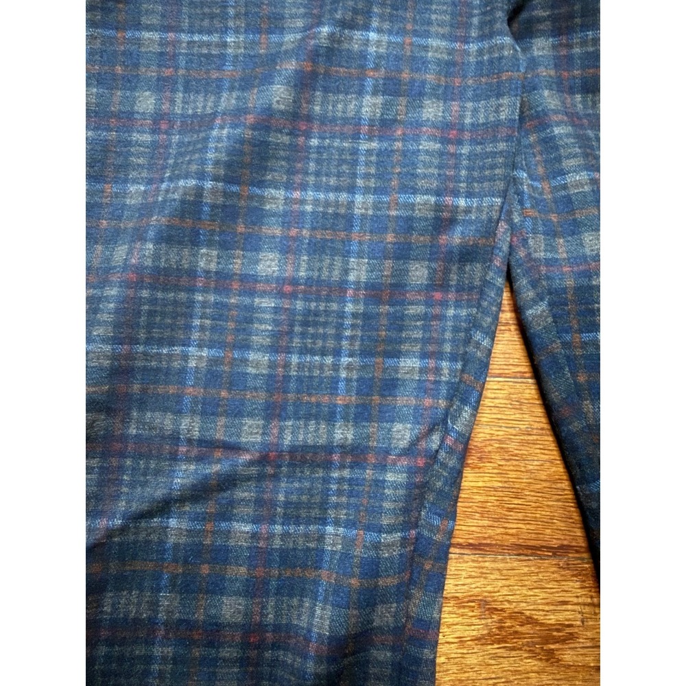 Sanctuary Grease Leggings Womens Medium Blue Grey Plaid Pull On Skinny Pants - Picture 2 of 8